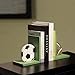 Adeco Decorative Soccer Ball Football Child's Wood Sports Bookends (Set of 2)
