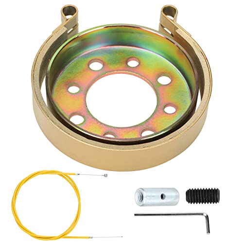 Image of GREHUA Rear 4 inch Go Kart Brake Drum Band Pin & Cable Kit Compatible with Predator 212cc 196cc 6.5hp 420cc Azusa 2251-B Manco Bandit Critter 1492 4316 297 Rotary 484 Yerf-Dog Yard Carter ATV Parts Gold