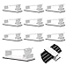 Vinabo 10 Pcs Auto-adhésifs, Management, Support, Gestion Clips Durable, pour TV, PC, Ordinateur Portable, Câble Ethernet, Maison, Bureau, (Blanc)