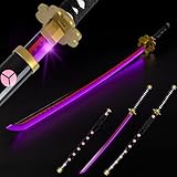 Adust Lighing Up Roronoa Zoro Sword Illuminated Anime Katana, 41 Inch Overall, Japanese Samurai Sword for Cosplay Costume