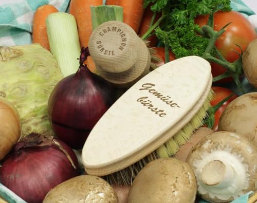 Cepillo para champiñones de madera, cepillo de limpieza de verduras 100% producto natural - imagen 3