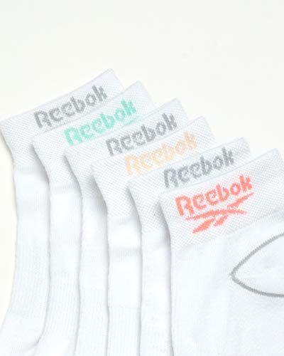 Image of Reebok Womens Quarter Socks - 12 Pack Performance Arch Support Ankle Socks - Cushioned Athletic Socks for Women (Size: 4-10), Size 4-10, Solid White 2