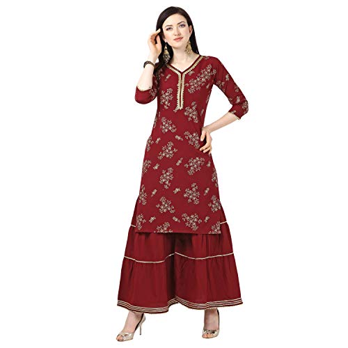 Image of NAINVISH Women KURTA WITH SARARA