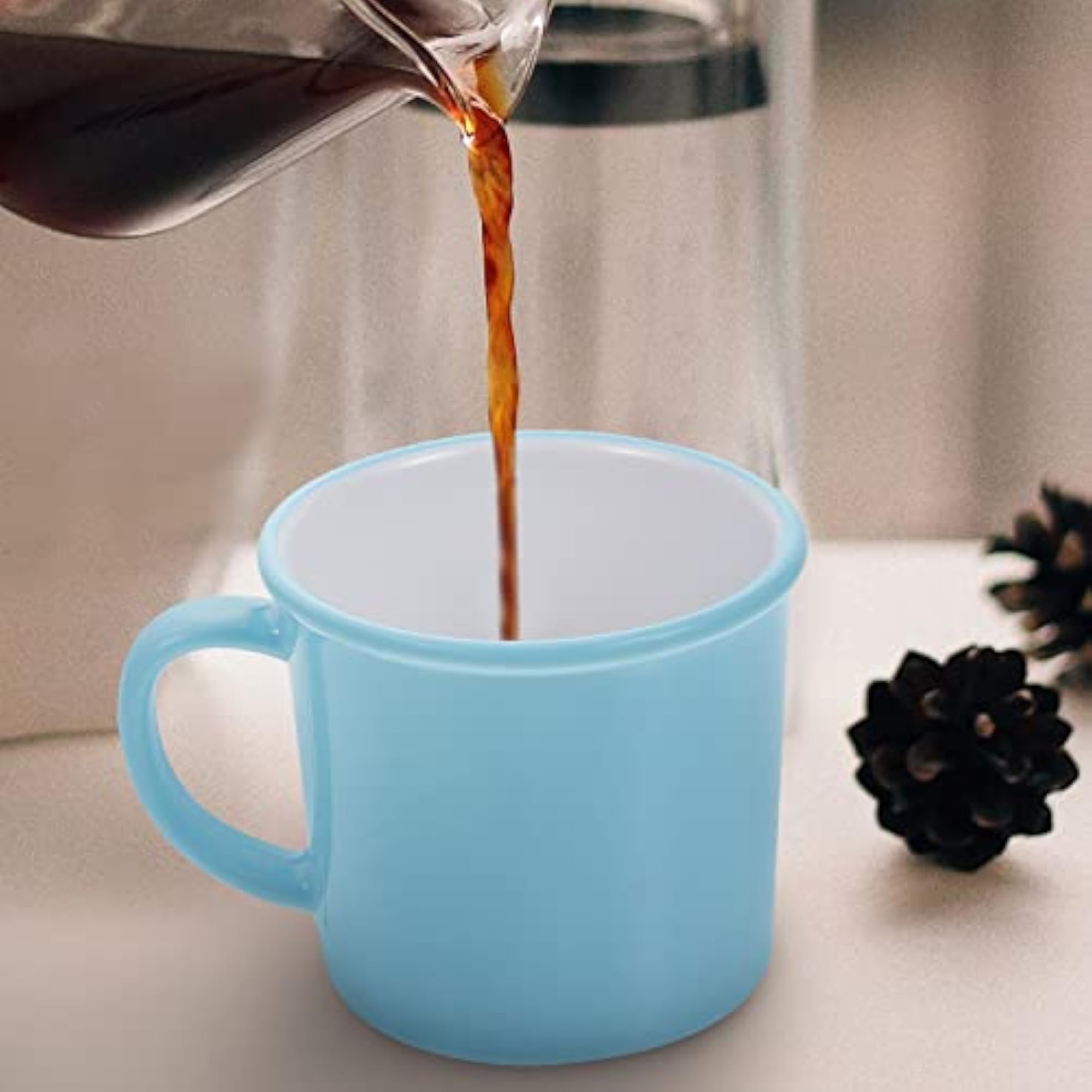 Melamine Enamel Pattern Water Cup, Unbreakable Coffee Mug
