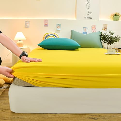 Protège-matelas 180x200x25cm en coton blanc, alèse de lit extensible et housse de protection - 2