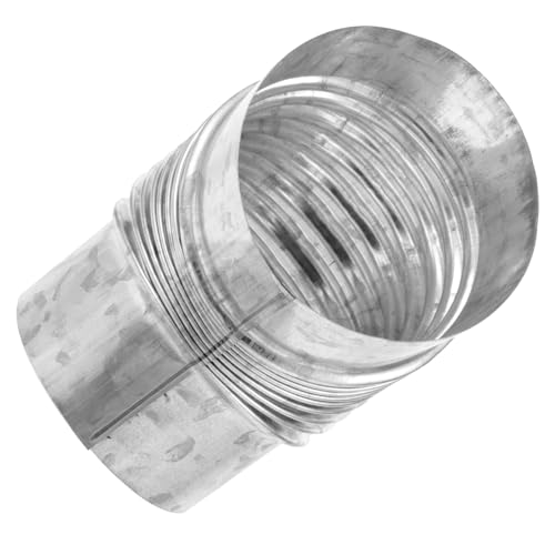 HOMSFOU Kit de Cheminée Coudée en 45 Degrés pour Poêle à Tuyau d'Évacuation Flexible Accessoire de Ventilation Solide Installation Facile Poêle pour Extérieur 1