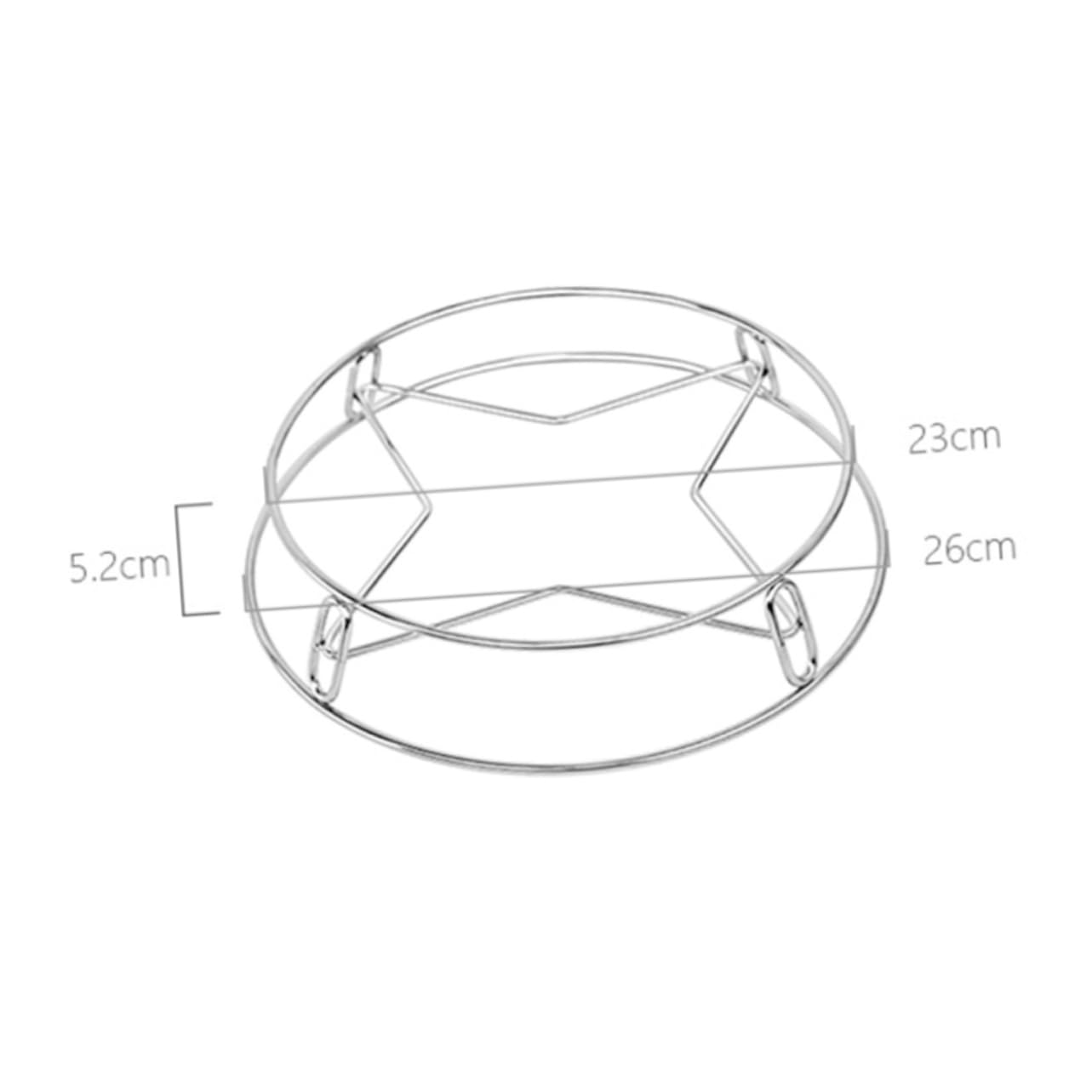 ABOOFAN 1pc Stainless Steel Steamer Rack Multi Functional Round Cooking Pot Holder Heat Resistant Kitchen Steam Pad for Plates Dishes Rustproof Essential Kitchen Gadget