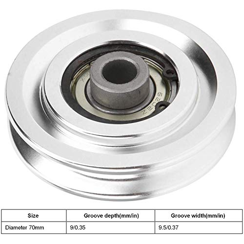 Alomejor Krafttraining Riemenscheiben aus Aluminiumlegierung Übung Hardware Fitnessgeräte Zubehör Erweiterungen Fitness Gym Workout(70mm)