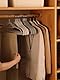 MELA’S Velvet Hangers, Set of 20, Non-Slip Clothes Hanger, Small Tie Bar, Rotating Hook,Thickness 0.6 cm,Space-Saving, Length 44 cm for Coats/Trousers/Ties, Grey/White/Black (Classic Black)