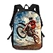 UIACOM Unisex Motorcycle Backpack Motocross Sport Vehicle School Bag Motorcycle Rider Driving on The Mountains Shoulders Backpack Travel Daypacks for Women Men Teens Kids, 17 Inch