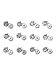 24 Zodiac Charm Set for Jewelry Making, Silver - 48pc