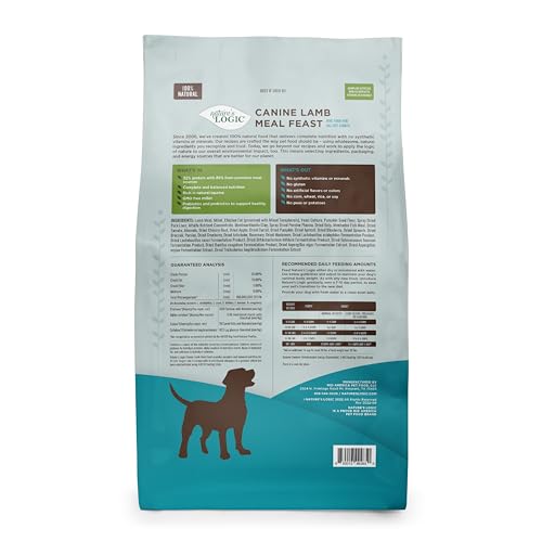 Image of NATURE'S LOGIC Dry Dog Food - Lamb Meal Feast Dry Kibble, 25 lb