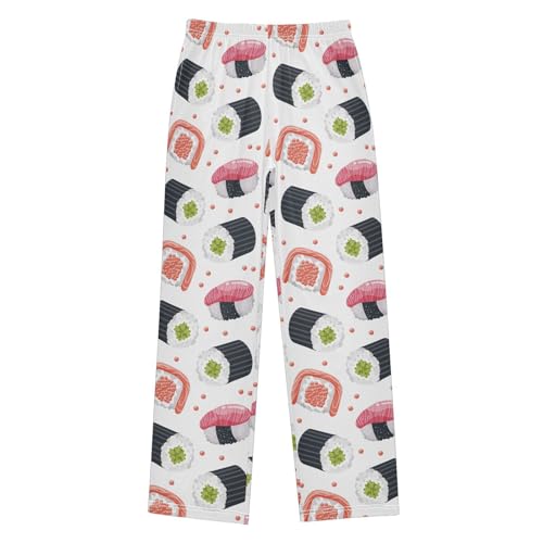 Boys' Pants Seafood Sushi White Long Bottoms Jogger Pants Elastic Waist Trousers with Pockets S-XL