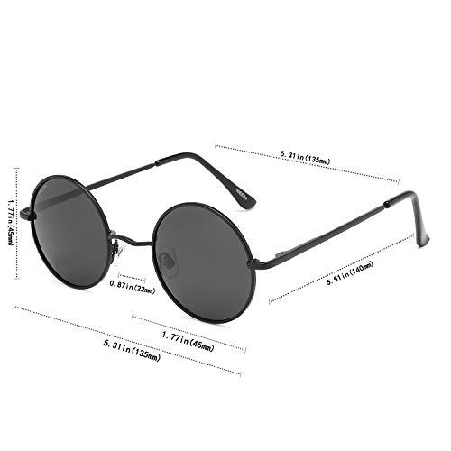Image of Vintage Small Round Polarized Hippie Sunglasses for Men Women Circle Sun Glasses NP1002