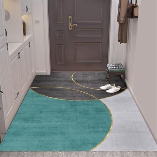 Tapis garçon chambre vert 120x200cm antidérapant gris