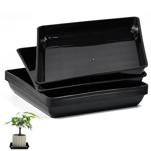 Huucozn 8 Stück Untersetzer Blumentopf Eckig Pflanztopf Pflanzen Untersetzer25x25 cm Pflanzkübel Rechteckig Quadratische Blumenuntersetzer Blumentopfuntersetzer Untersetzer für blumentöpfe Pflanzen