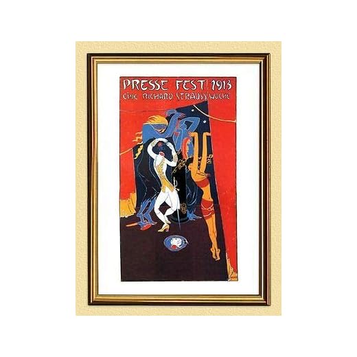 Kunstdruck Empire Interactive - Póster enmarcado (A3, 205), diseño de la prensa del Bayern Richard Strauss de Múnich