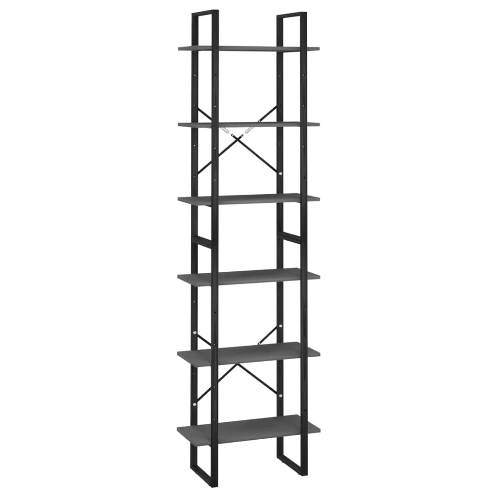 vidaXL 2X Etagères de Rangement Organisateurs de Stockage Etagères d'Entrepôt Cuisine sous-Sol Maison Intérieur Gris 60x30x210 cm Aggloméré