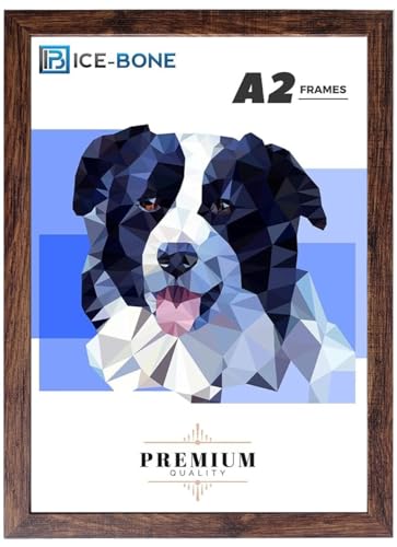 A2 Picture Frame 59.4x42CM Posters & Pictures Large A2 Frame With Strong & Clear Acrylic Sheet This Elegant Photo Frame is perfect for Large Pictures (Brown)