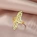 New for Trendy 2025 Adjustable Palestine Map Rings for Women Stainless Steel Gold Color Arabic Letter Rings 2025 Jewelry Anniversary Jewelry Fashion Accessories Creative Gift