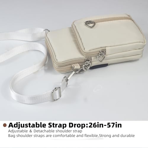 Image of JANKS Small Crossbody Bag for Women - Mini Phone Purses with Crossbody Strap and Wallet - Nylon Arm Bag