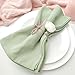 Plobeca Cloth Napkins Set of 10, 18x18 Inches Home Dinner Napkin 100% Cotton Napkins Washable Fabric Napkin Ideal for Family Dinner Party Wedding (Light Green)