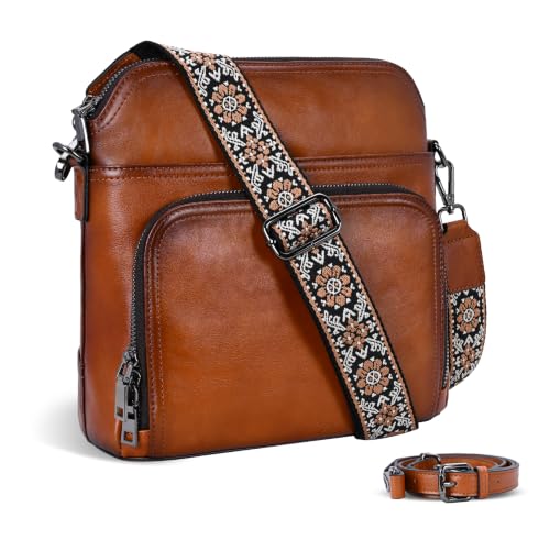 Image of Iswee Leather Crossbody Bag Women Purse and Handbag with Built in Wallet