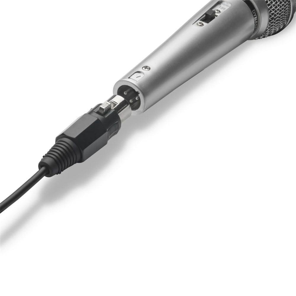 Hama “Jam Star” Dynamic Microphone, Jack Cable 3 m + Adapter, On/Off, Silber - Image 4