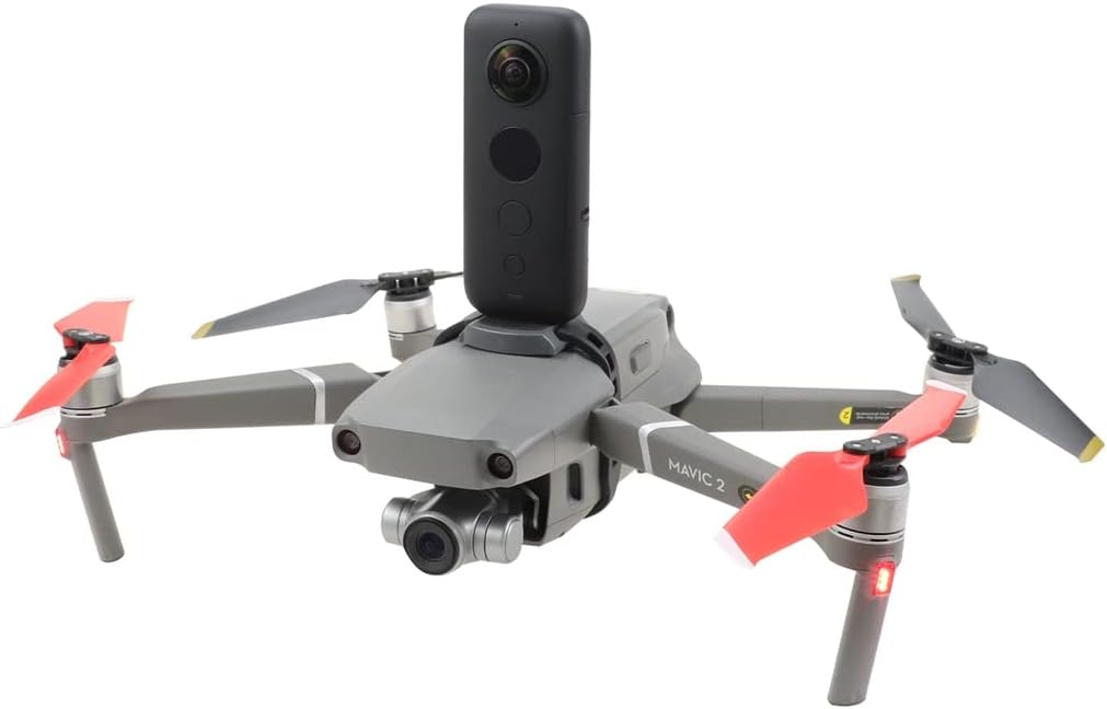 Xmipbs Drone Mount Spot Light Holder Camera Connector Holder for DJI Mavic 3/2/Pro/Air 2/2S - Plastic and Silicone, 34g, 6.5x6.2x4.2cm