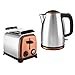 Produktbild Kalorik Frühstücksset JK 1050 + TO 1050 Wasserkocher 1,7L und 2-Scheiben-Toaster Edelstahl Copper Kupfer