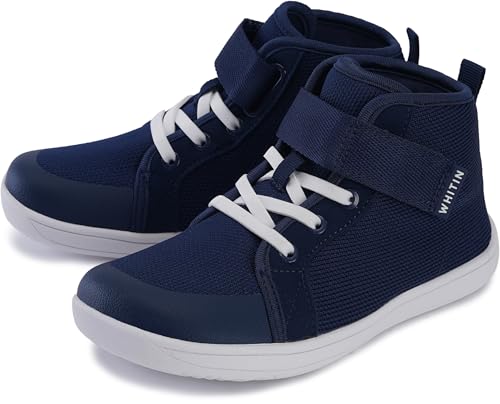 WHITIN Toddler/Boys Barefoot Shoes High Top Sneakers Kids Wide Toe Box Size 10 Minimalist Zero Drop...