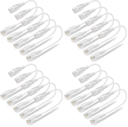 Ankuly Cat6A LANケーブル 短い ランケーブル 0.3m 5本セット RJ45コネクタ 10Gbps サーバー 企業様向け 業務用 イーサネット 家庭用 有線lan 全長さ30cm (× 4)の商品画像（Amazon）