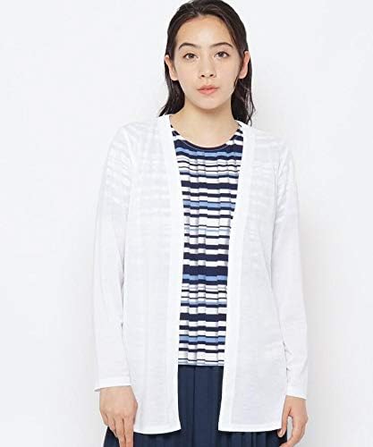 Amazon エッシュ トップス インナーセット プリーツボーダートップス カーディガンセット レディース カーディガン ボレロ 通販