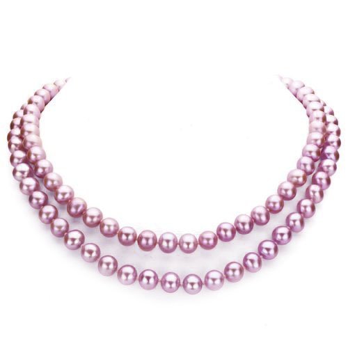 Trendy Souk Purple Pearl Necklace Set 