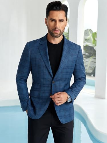 Men's Plaid Blazer Sport Coats Jackets Slim Fit Lightweight Casual Checkered Blazer for Men2