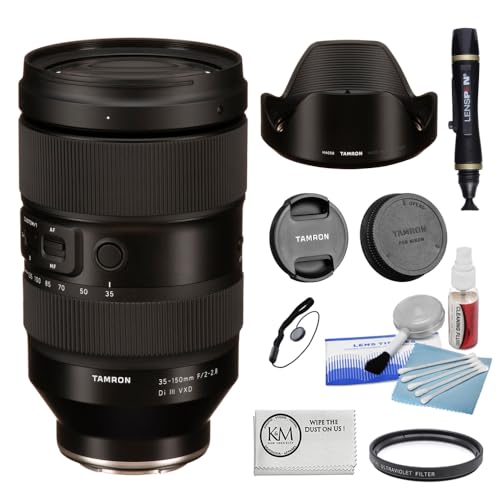 Tamron 35-150mm f/2-2.8 Di III VXD Lens for Sony FE Bundled with 82mm UV Filter + 5-Piece Camera Cleaning Kit + Cleaning Lens Pen + Lens Cap Keeper + Microfiber Cleaning Cloth (6 Items)
