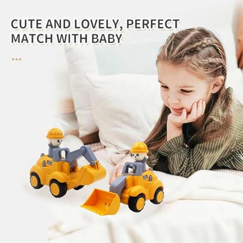 Image of ToyBharat Push & Go Construction Toy Set (Pack of 3) - Loader, Picker & Roller, Safe & Durable, for Kids 1-6 Years