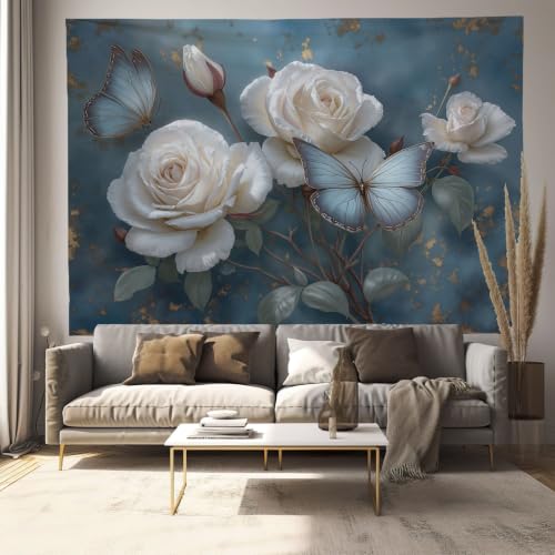 Tapisserie fleurs 3D en fibre de polyester de qualité supérieure