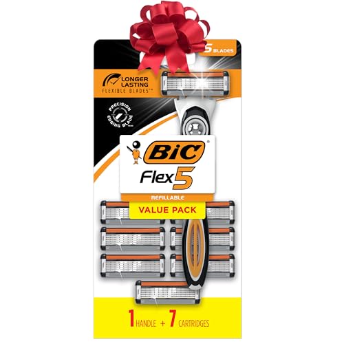 BIC Flex 5 Refillable Men's Holiday Shaving Kit: 5-Blade Razors