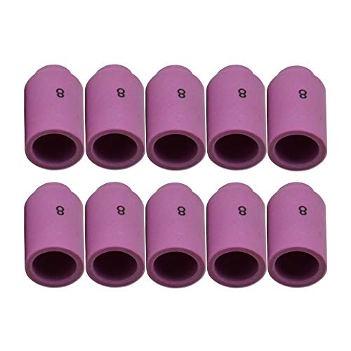 Image of RIVERWELD TIG Alumina Nozzle Ceramic Cups 13N12 8# 1 /2 inch 12.5mm 10pcs
