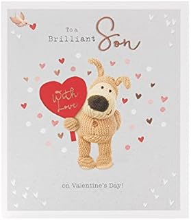 Boofle Brilliant Son Valentines Day Card With Envelope - Cute Design