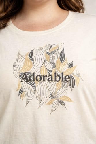 Image of In Love Women's Graphic Printed Cotton Plus Size Longline T-Shirt | Cotton fabric - soft longline T-shirt with easy plus-size fit