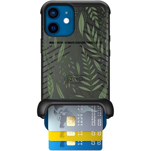 Scooch for iPhone 12 Mini Wallet Case Card Holder, Wingmate, Willow Garden