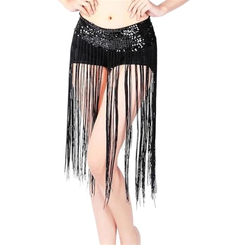 Women's Tribal Fringe Tassel Dynamic Belts Hip Scarf for Belly Dance Costume and Performance Practice