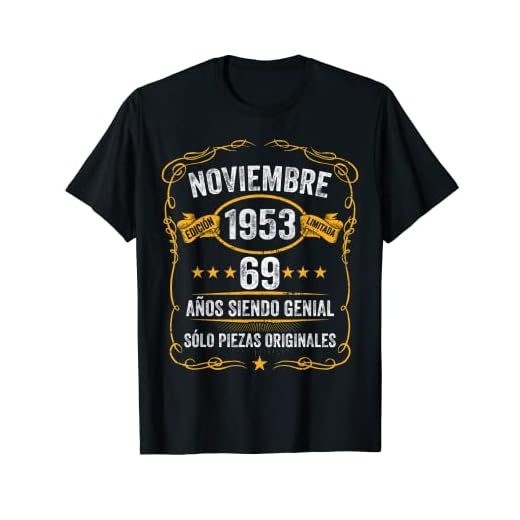 69 Años Cumpleaños Noviembre 1953 Hombre Mujer Noviembre Camiseta