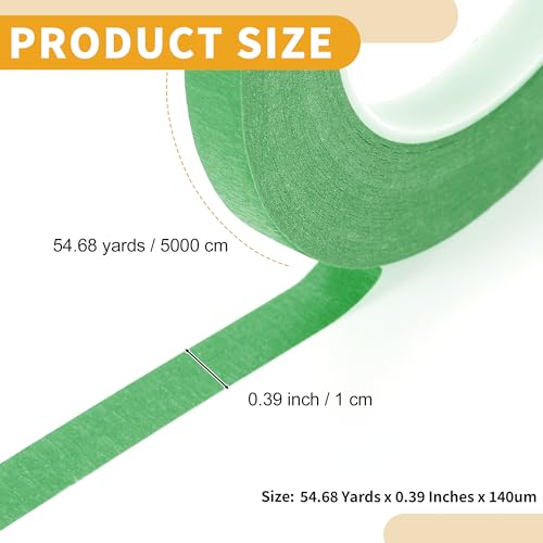 Image of 1 Pc Painters Tape Masking Master Tape Easy Removal Green 5000x1x0.01cm / 54.68 Yards x 0.39 Inches x 140um
