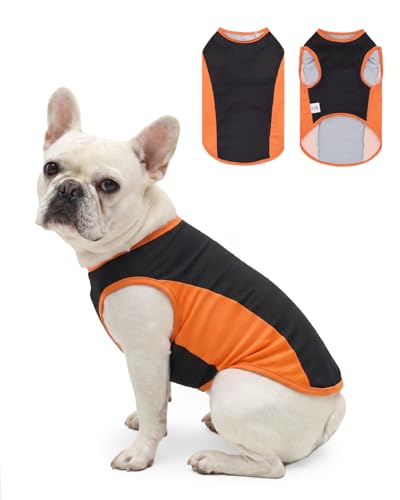 Image of CuteBone Cooling Stretch Sport Dog Tank - Athletic Fan Pet Jersey - Color Block Pet Vest for Small Dogs, Cats