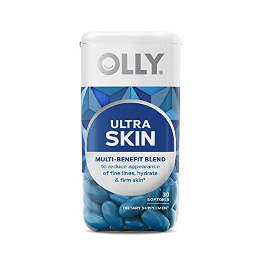 OLLY Ultra Strength Skin Softgels, Hydrate and Firm Skin, Hyaluronic Acid, Zeaxanthin, Lutein, Vitamin C, Skin Supplement, 30 Day Supply - 30 Count (Packaging May Vary)