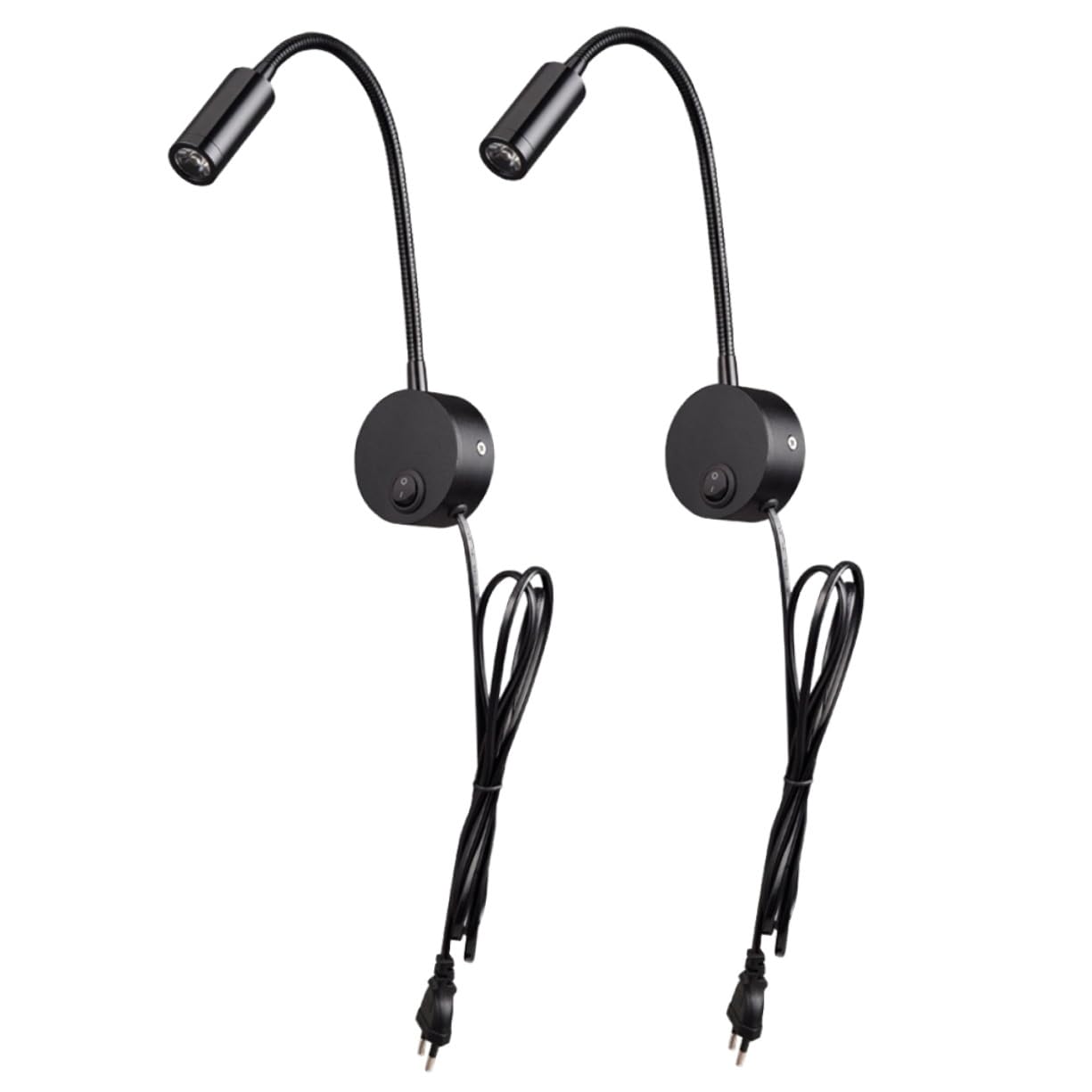 Operitacx 2 Piezas Luz LED de Lectura Lámpara de Pared Flexible para Dormitorio con Iluminación Direccional Suave y Ajustable para Estudiar y Trabajar