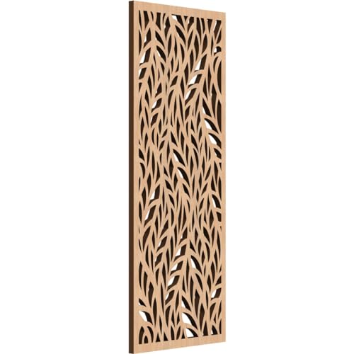 Image of Ortonville Decorative Pierced Fretwork Wood Wall Panels, 9 3 /8 inchW x 24 3 /8 inchH x 3 /8 inchT, Hickory